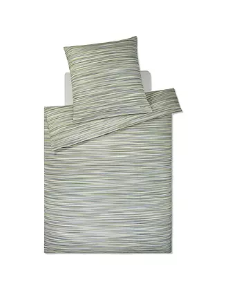 JOOP | Parure de lit en satin VIVID 2x 70x90cm/200x200cm Stone | hellgrün